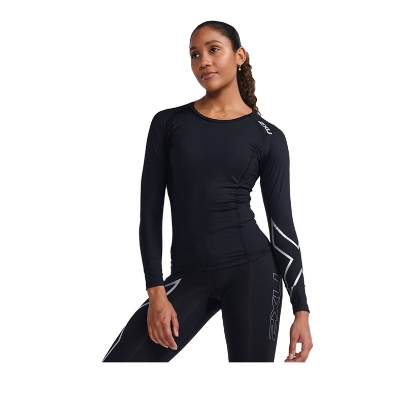 WOMENS CORE COMPRESSION LONG SLEEVES - BLACK