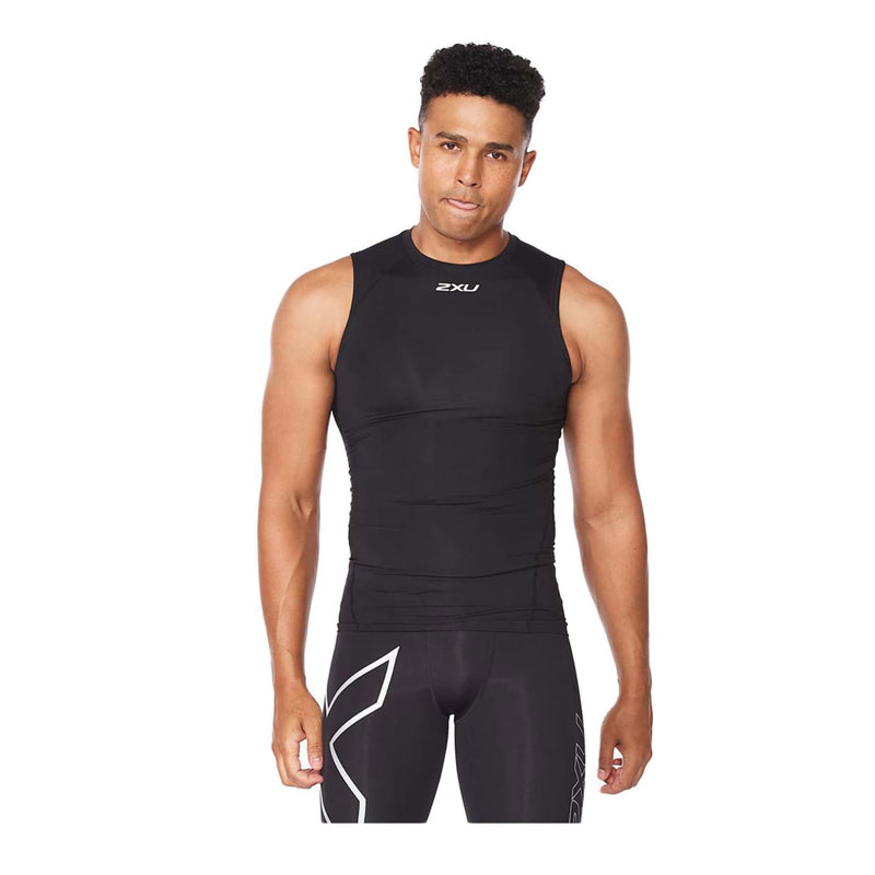 MENS CORE COMP SLVLESS - BLACK