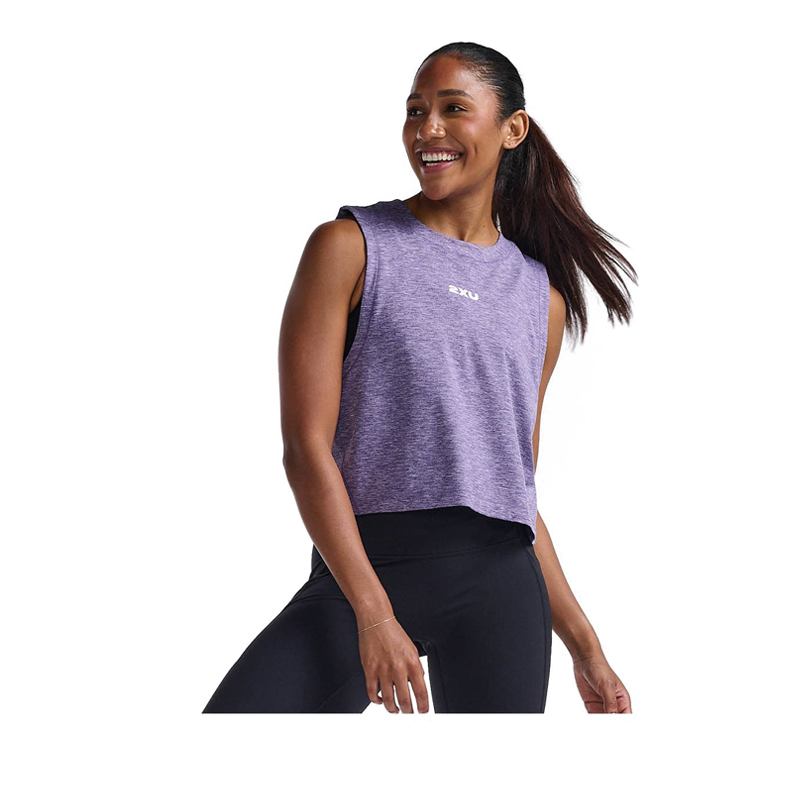 Womens Motion Crop Tank - Purple
