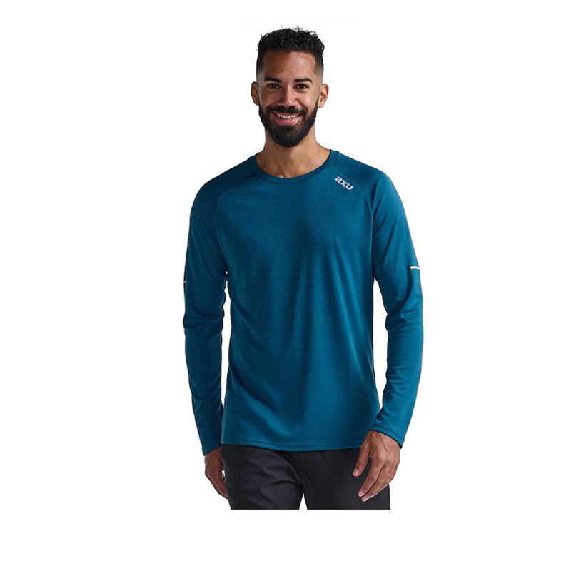 Mens 2XU Mens Aero Long Sleeve - Blue