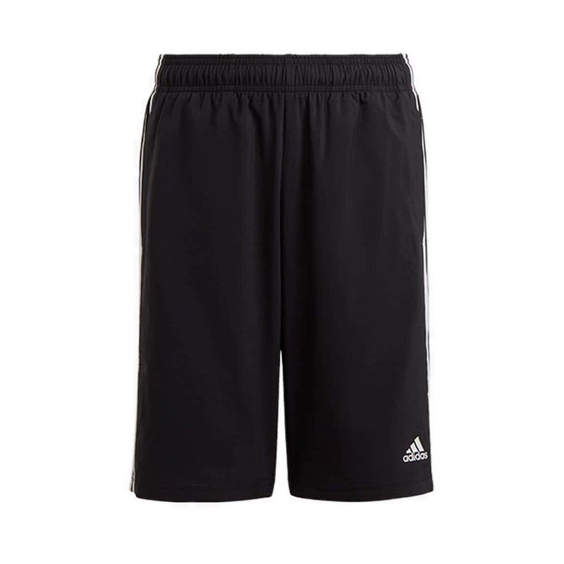 Essentials 3-Stripes Kids Woven Shorts - Black