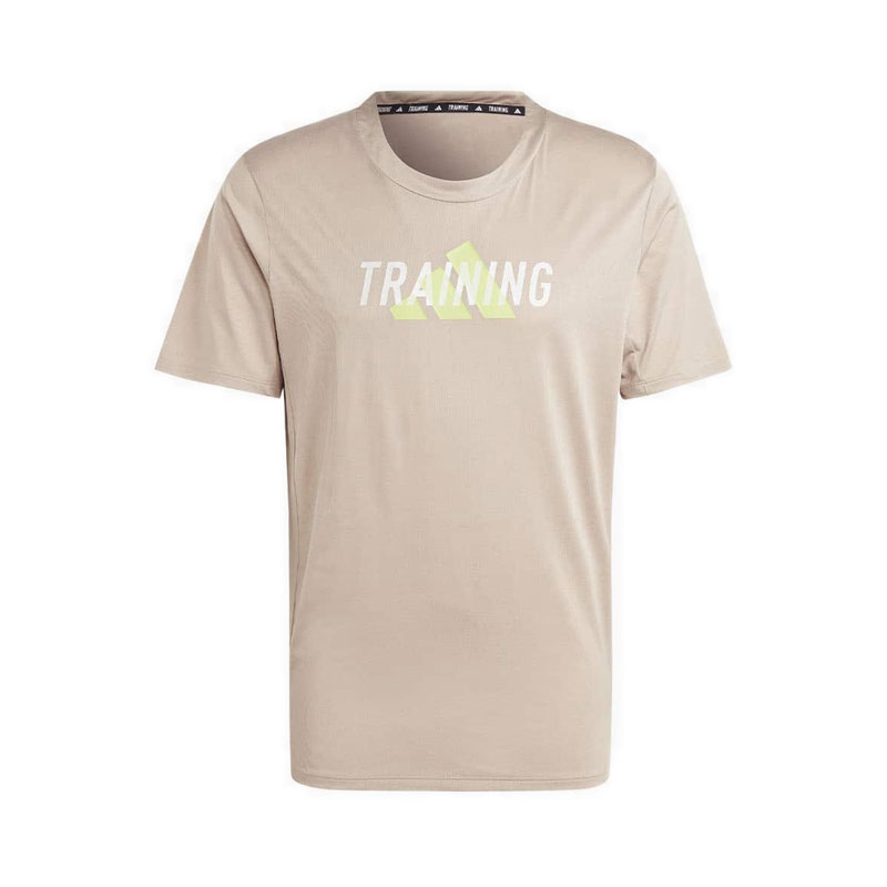 Designed For Movement Graphic Men's Workout T-Shirt - Wonder Beige