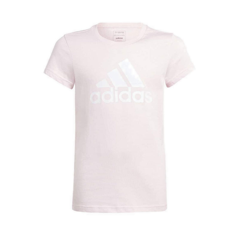 Essentials Big Logo Girls Cotton T-Shirt - Clear Pink