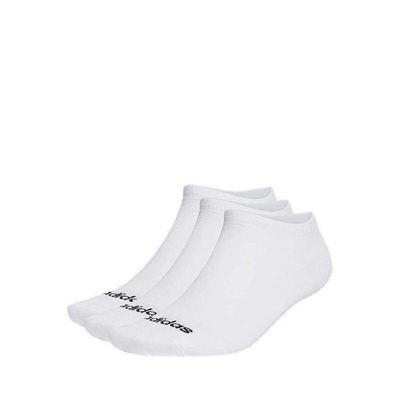 Thin Linear Unisex Low-Cut Socks 3 Pairs - White