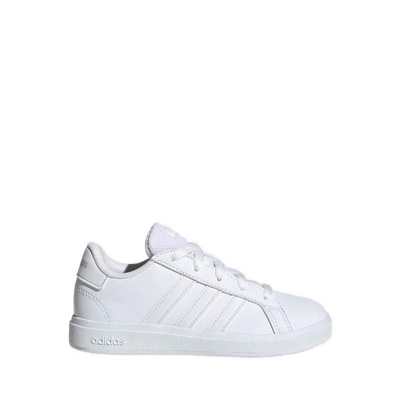 Kids Grand Court Lifestyle Tennis Lace-Up Shoes - Ftwr White