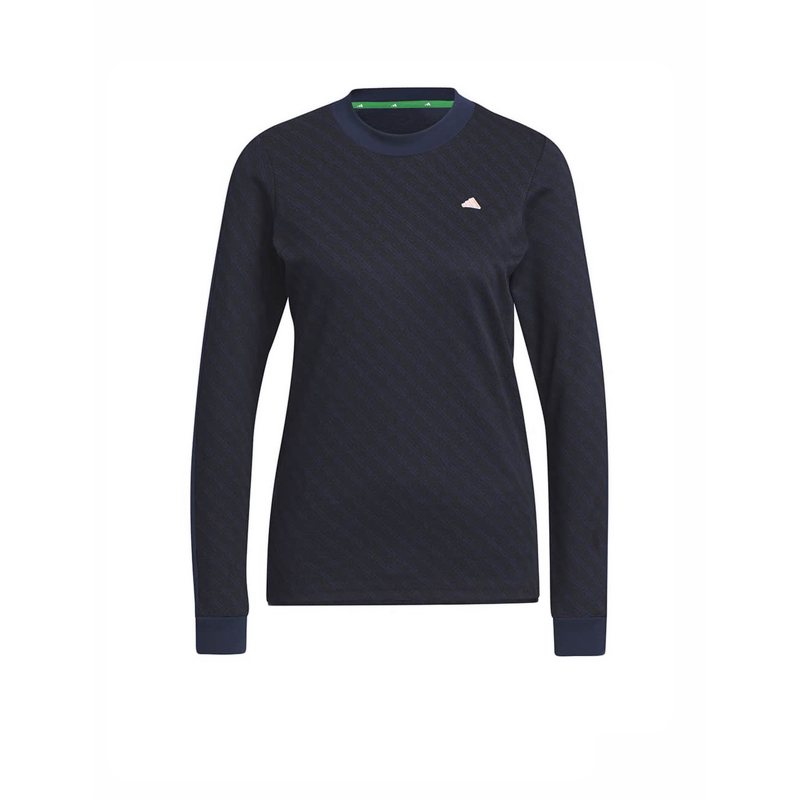 PLAY GREEN GRAPHIC LONG SLEEVE MOCK SHIRT WOMEN'S - BLACK