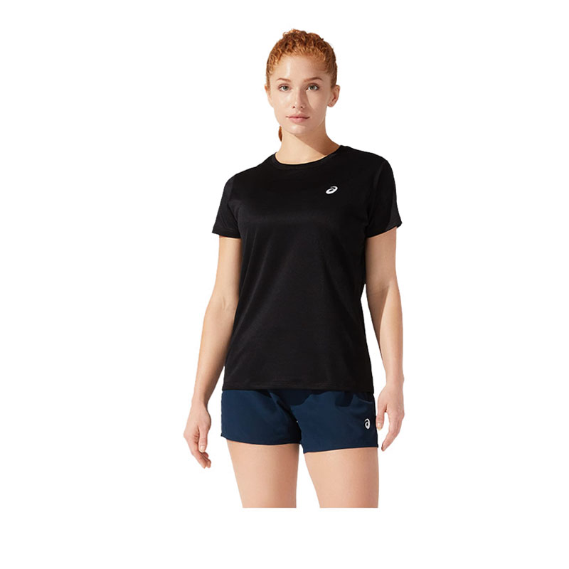 Asics Silver Ss Women Top - Black