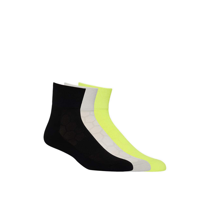 Easy Quarter 3 Pairs Unisex Running Socks - Multis