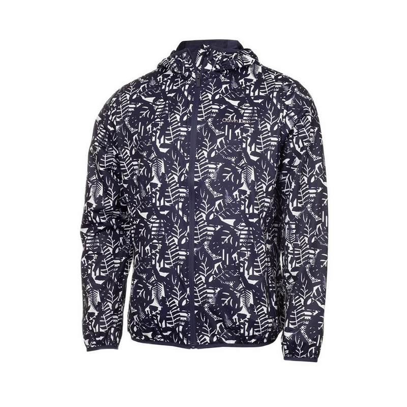 PRINTED WINDBREAKER OUTERWEAR MEN'S - WHITE BLUE