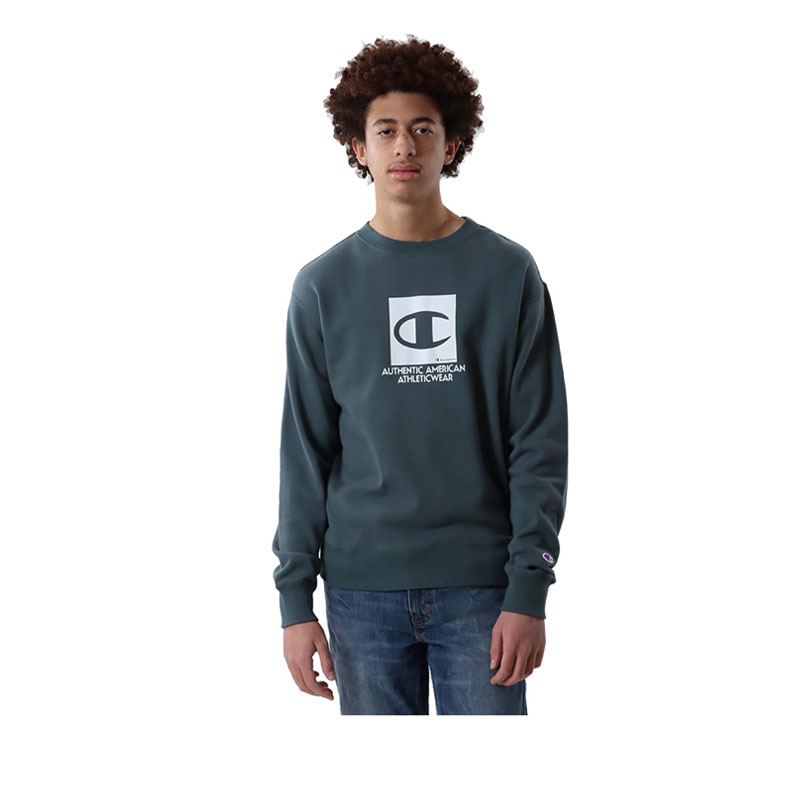 Crew Neck Sweatshirt Men's Sweatshirt - Green
