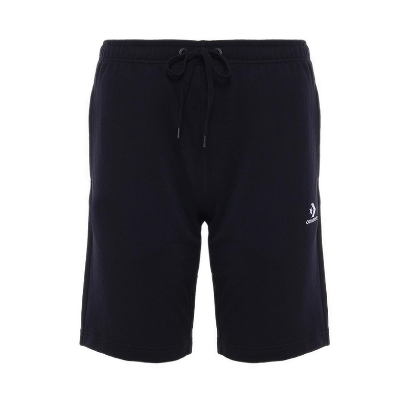 Go-To Embroidered Star Chevron Standard-Fit Fleece Men's Short - Black