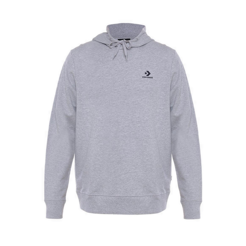 Go-To Embroidered Star Chevron Standard-Fit Men's Pullover Hoodie - Vintage Grey Heather