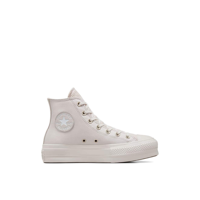 WOMEN'S CHUCK TAYLOR ALL STAR LIFT PLATFORM DENIM FASHION SNEAKERS - PALE PUTTY/PALE PUTTY/WHITE