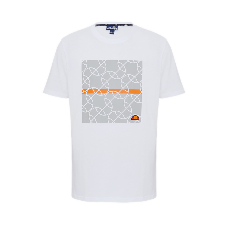 Men Printed Logo Tee - White