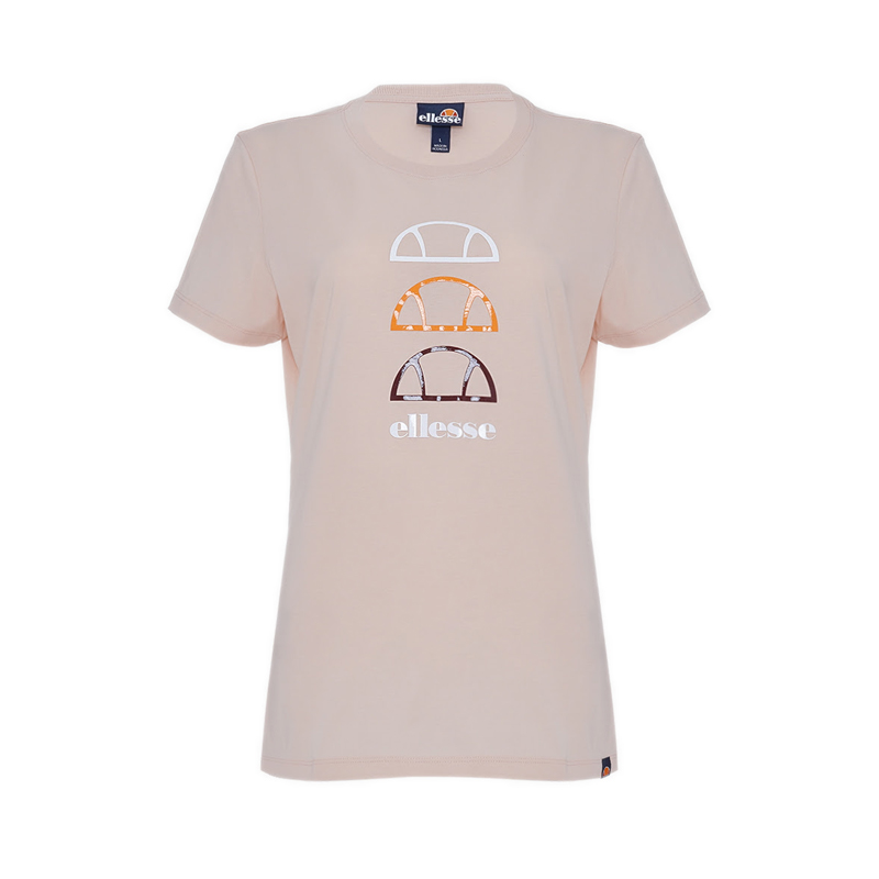 Women Embroidery Tee - Peach Whip
