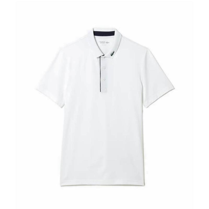 CHEMISE COL BORD COTES MA POLO MENS - WHITE/NAVY BLUE