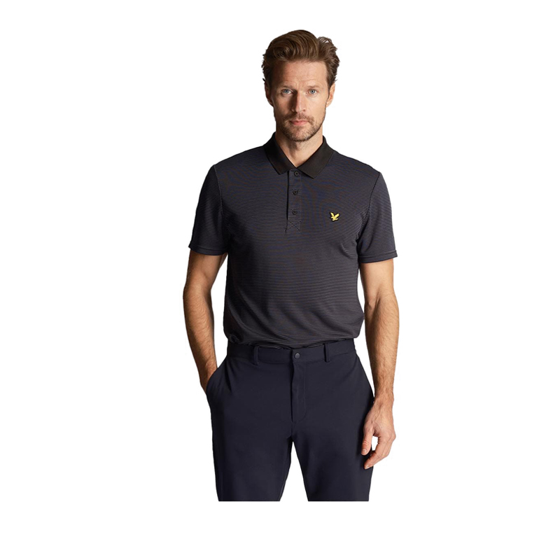 MICROSTRIPE POLO MEN'S - DARK NAVY - BLACK