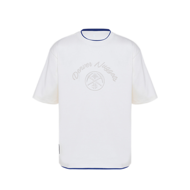 NUGGETS OVERSIZED RIBBED NECK MEN'S TEE - OFF-WHITE
