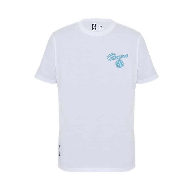 NUGGETS  PUFF PRINT MEN'S TEE - WHITE