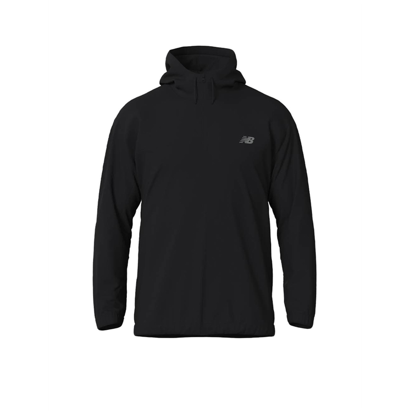Woven Full Zip Men's Jacket - Black