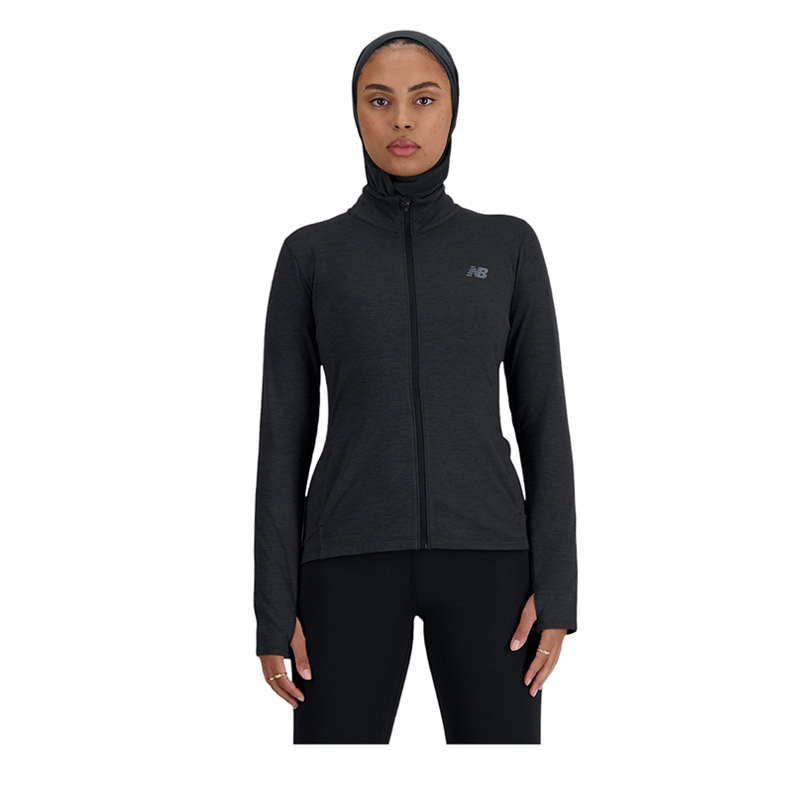 Space Dye Women's Full Zip Jacket - Black