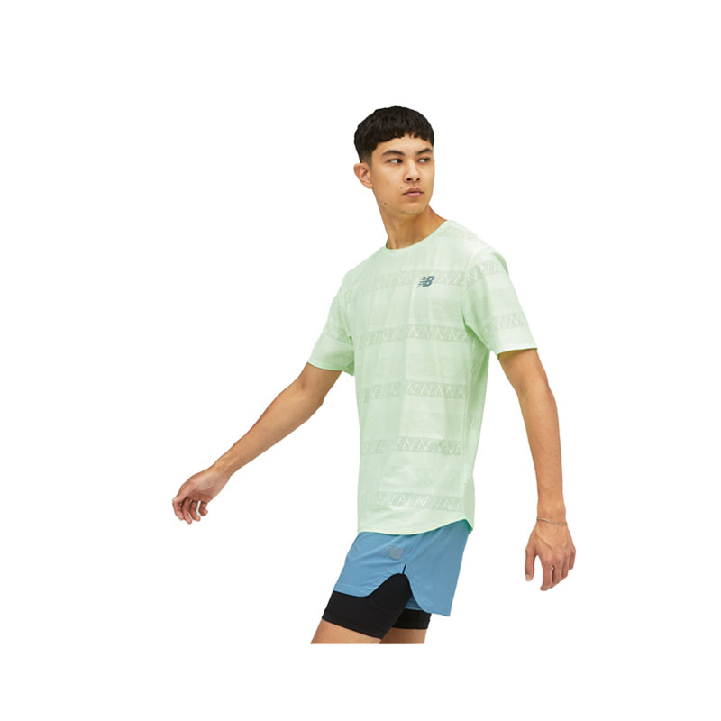 Q Speed Jacquard Short Sleeve Men's T-shirt - Vibrant Spring Glo (389)