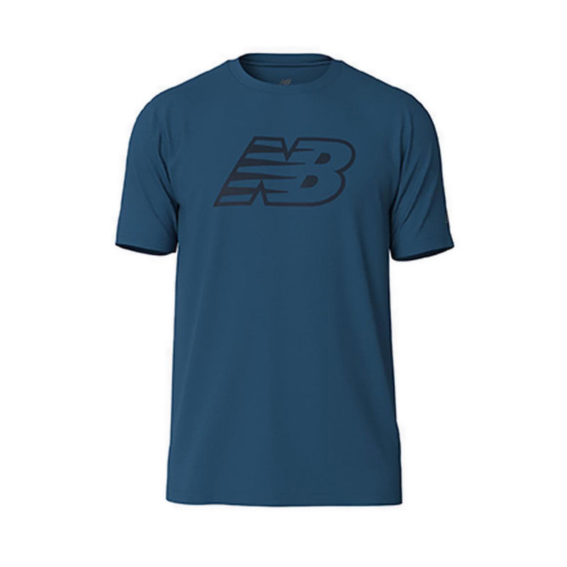 Printed Run Men's T-Shirt - Blue