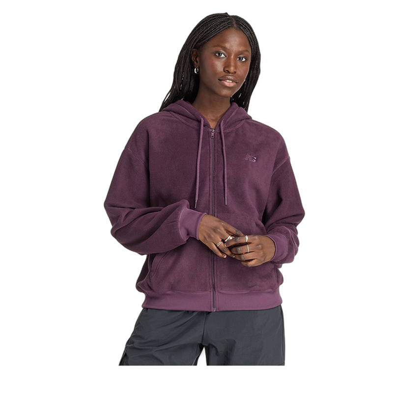 Polar Fleece Women's Full Zip Jacket - Brown