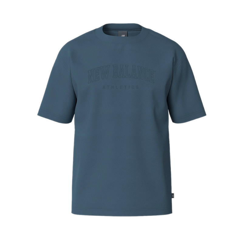 Embossed Varsity Jersey Men's T-shirt - Blue