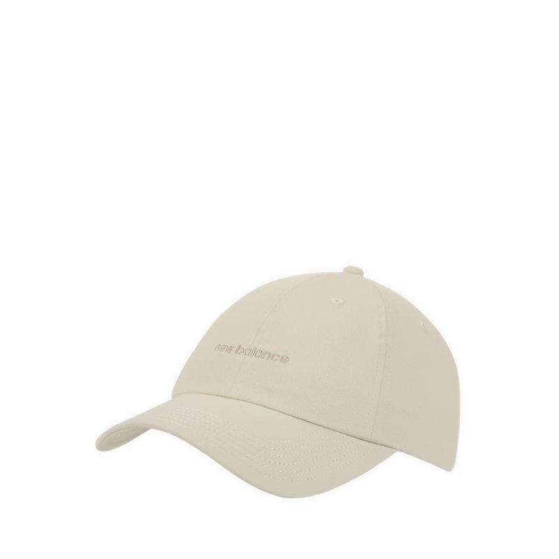 6 Panel Linear Logo Unisex Hat - Ivory