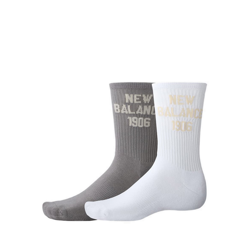 1906 Midcalf 2 Pack Unisex Socks - Grey/White