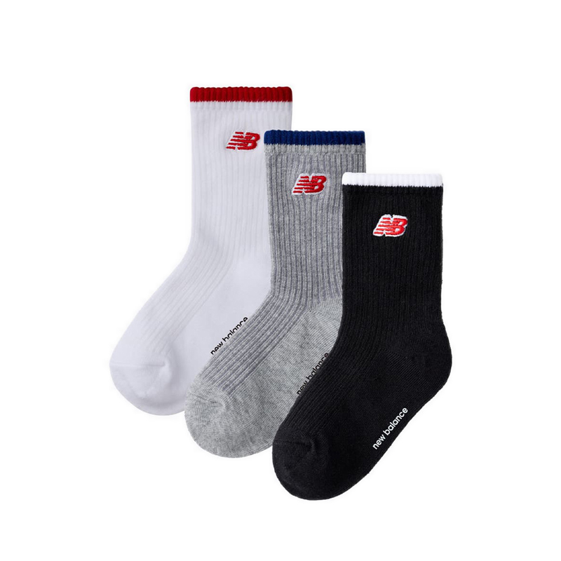 Kids Patch Logo Midcalf 3 Pack Unisex Socks - Beige