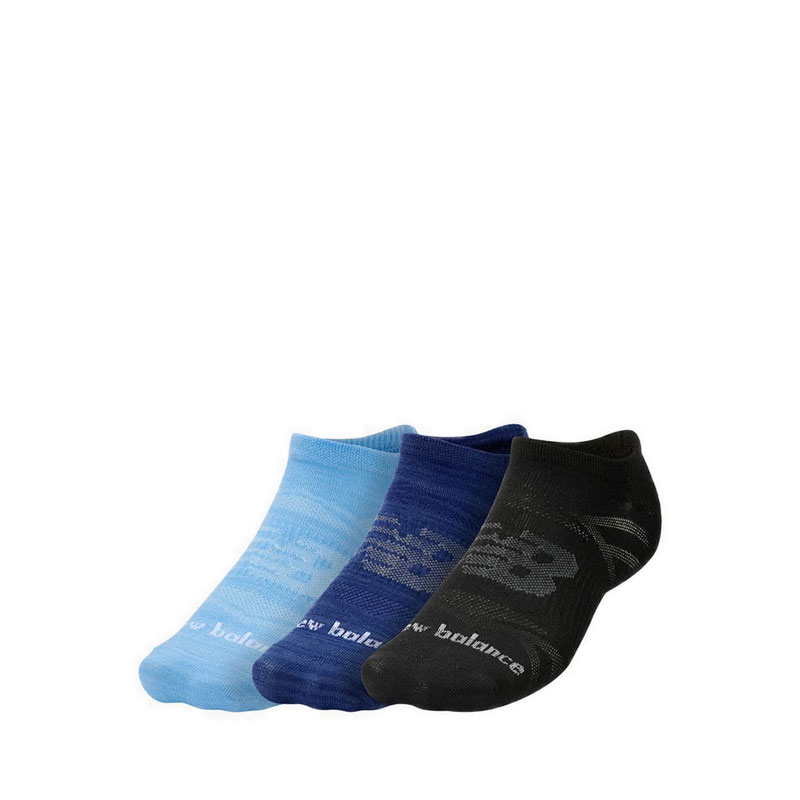 Flat Knit No Show 3 Pack Unisex Socks - Multi