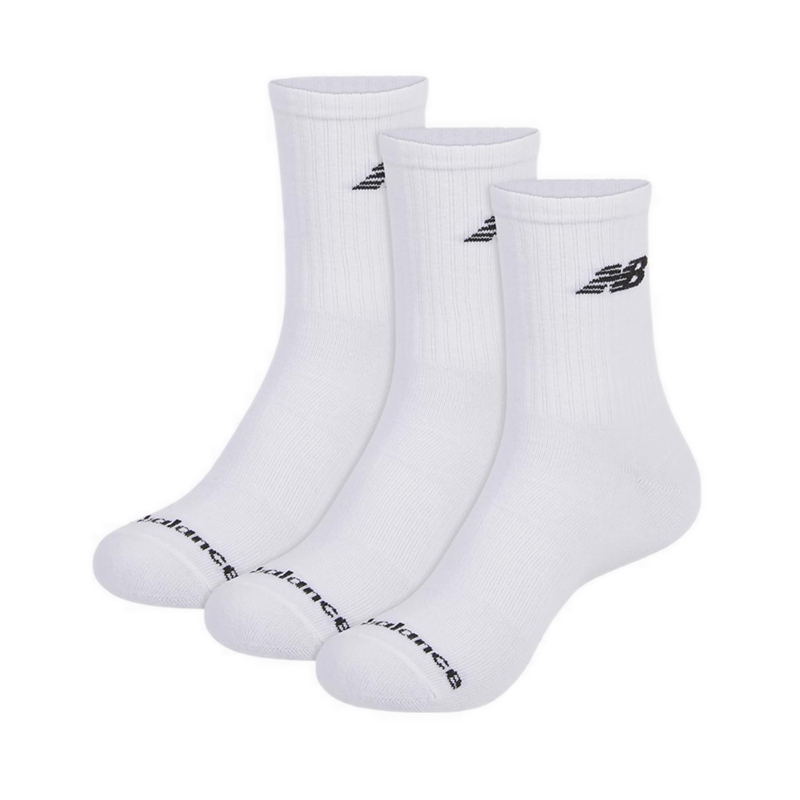 Everyday Lightweight Quarter Crew Unisex Socks 3 Pack - White