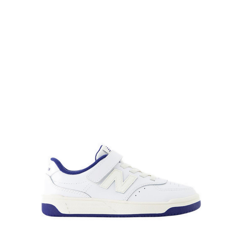 BB80 Hook & Loop Boys Kids Sneakers Shoes - White/Blue