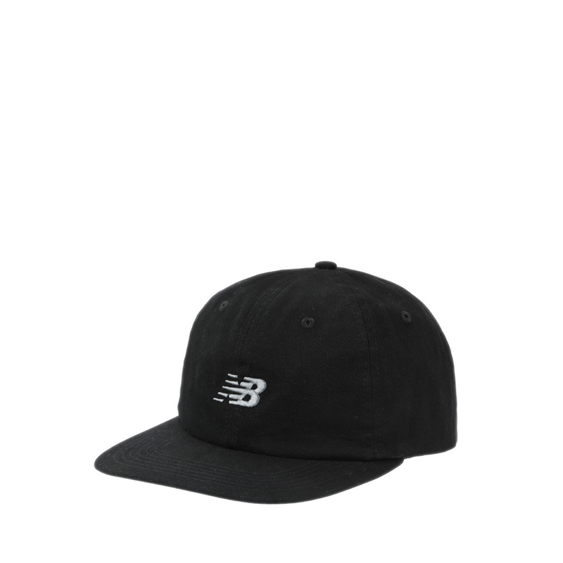 6 Panel Deconstructed Flat Brim Unisex's Hat - Black