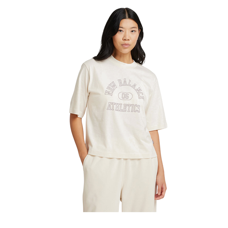 Graphic Jersey Women's T-shirt - Beige