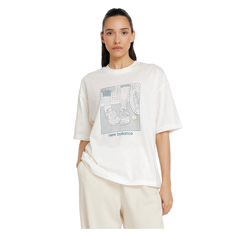 Oversized Tennis Women's T-shirt - White