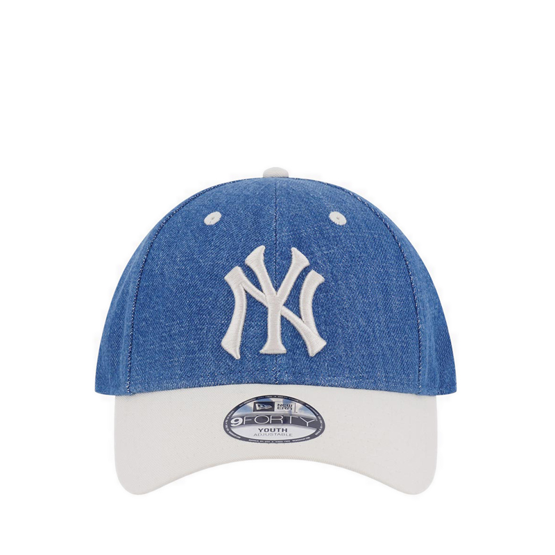 K940 Front Logo Washing New York Yankees Kids Caps - Indigo Denim