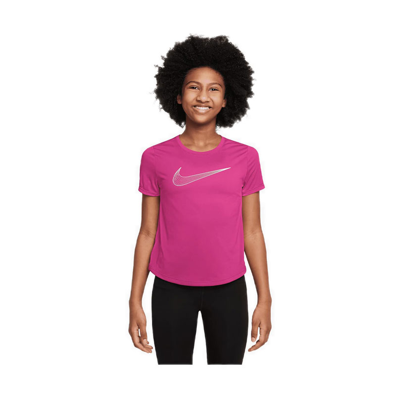 One Big Kids' (Girls') Dri-FIT Short-Sleeve Training Top - Red