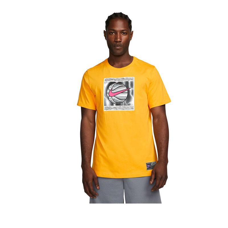 Men's Basketball T-Shirt  - Yellow