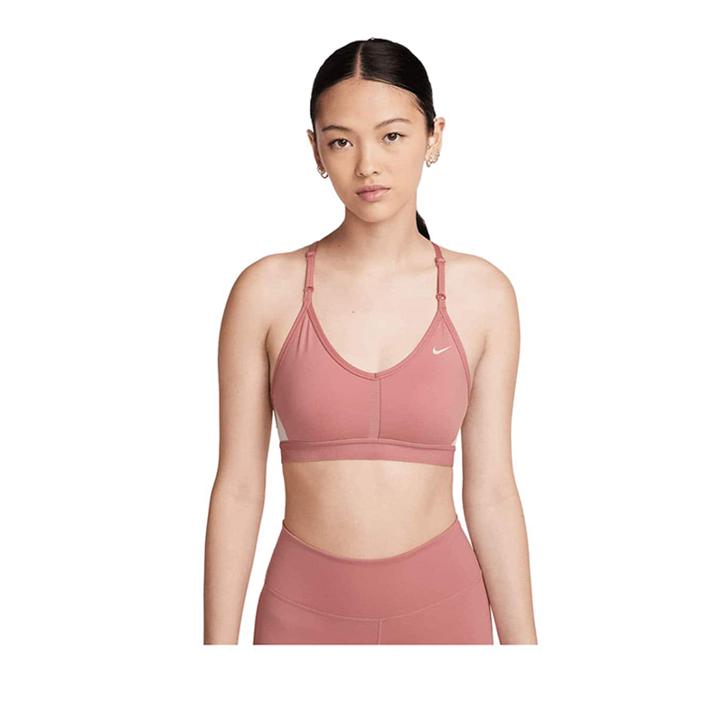 Indy Women's Light-Support Padded V-Neck Sports Bra - Red