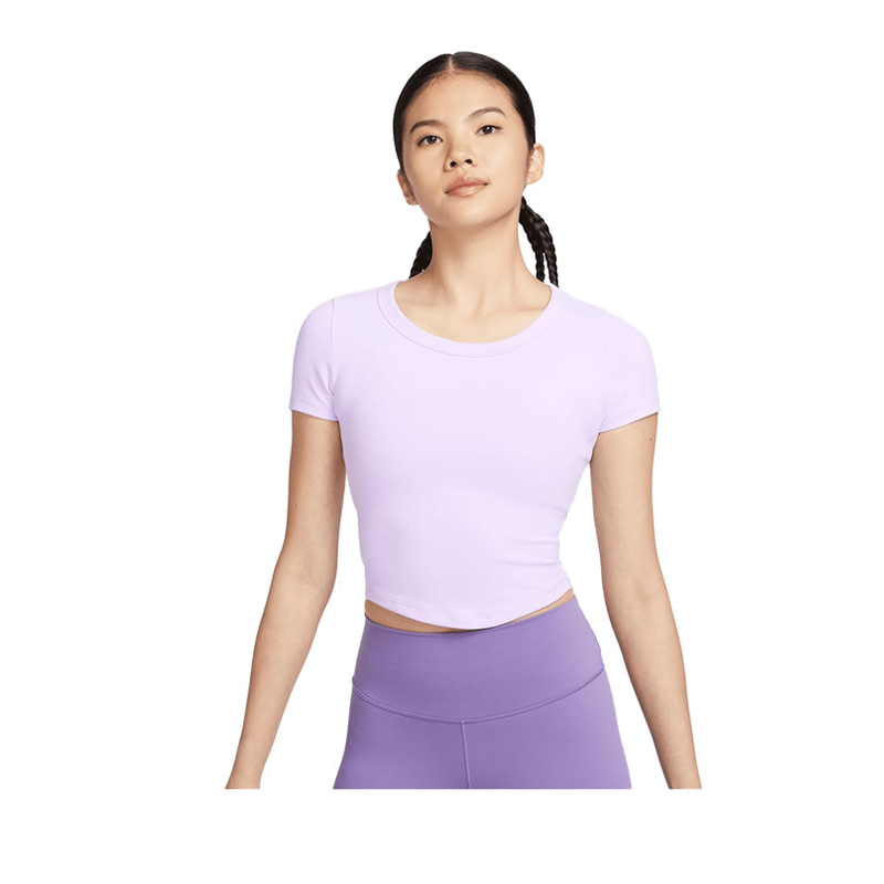 One Fitted Women's Dri-FIT Short-Sleeve Cropped Top - Purple