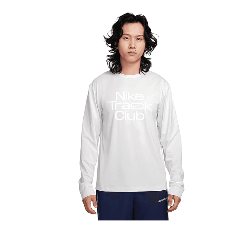 Track Club Men's Dri-FIT Hyverse Long-Sleeve Running Top - White