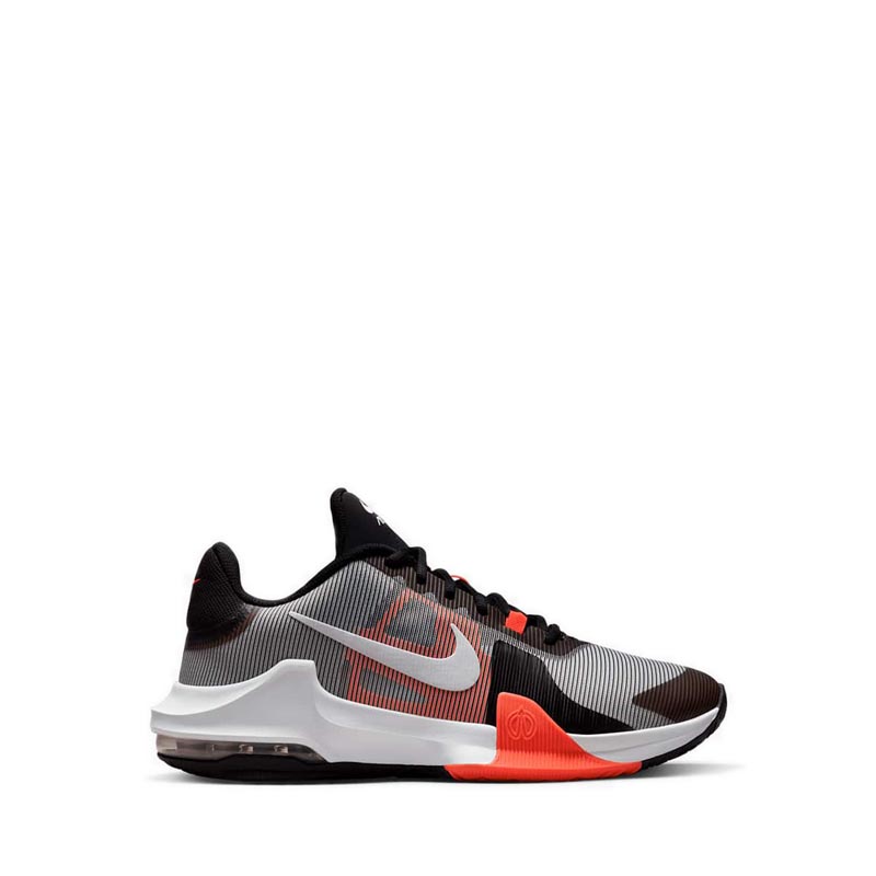Air Max Impact 4 Basketball Shoes - BLACK/WHITE - BRIGHT CRIMSON - WOLF GREY