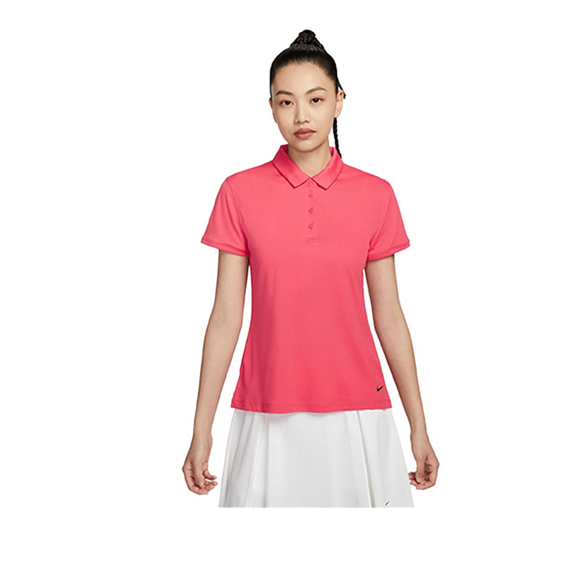 As Dri-Fit Victory Ss Solid Polo Women's - Aster Pink Black