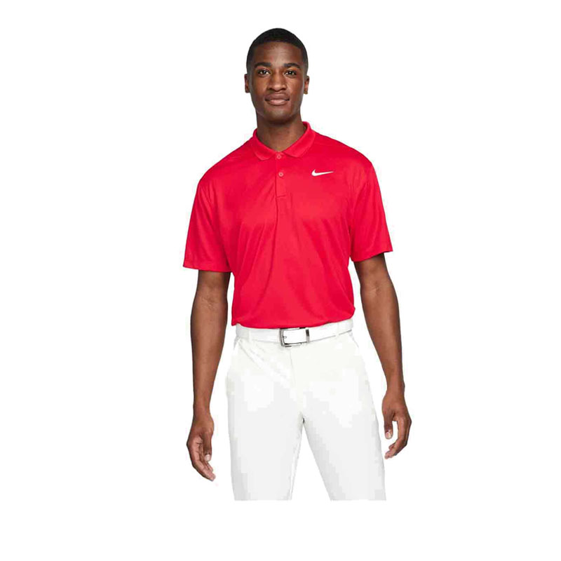 Dri-FIT Victory Men's Solid Golf Polo - Red