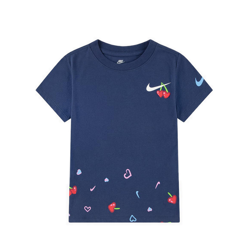 Nike Young Athlete Cherry Girl's T-Shirt - Navy