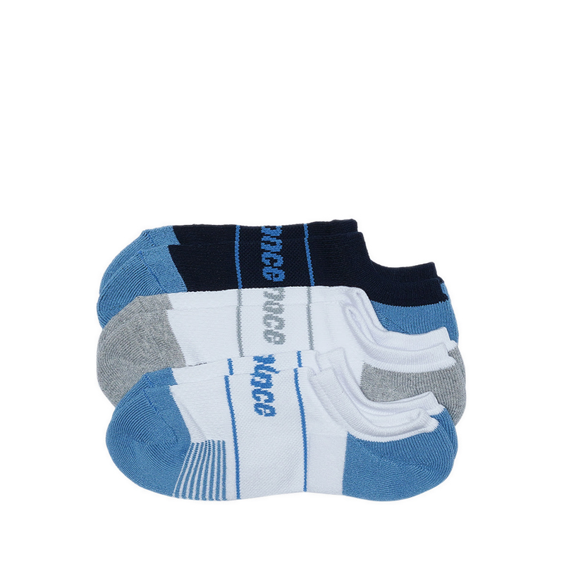 Unisex Low Cut Socks 3 Pairs - White/Navy/Black