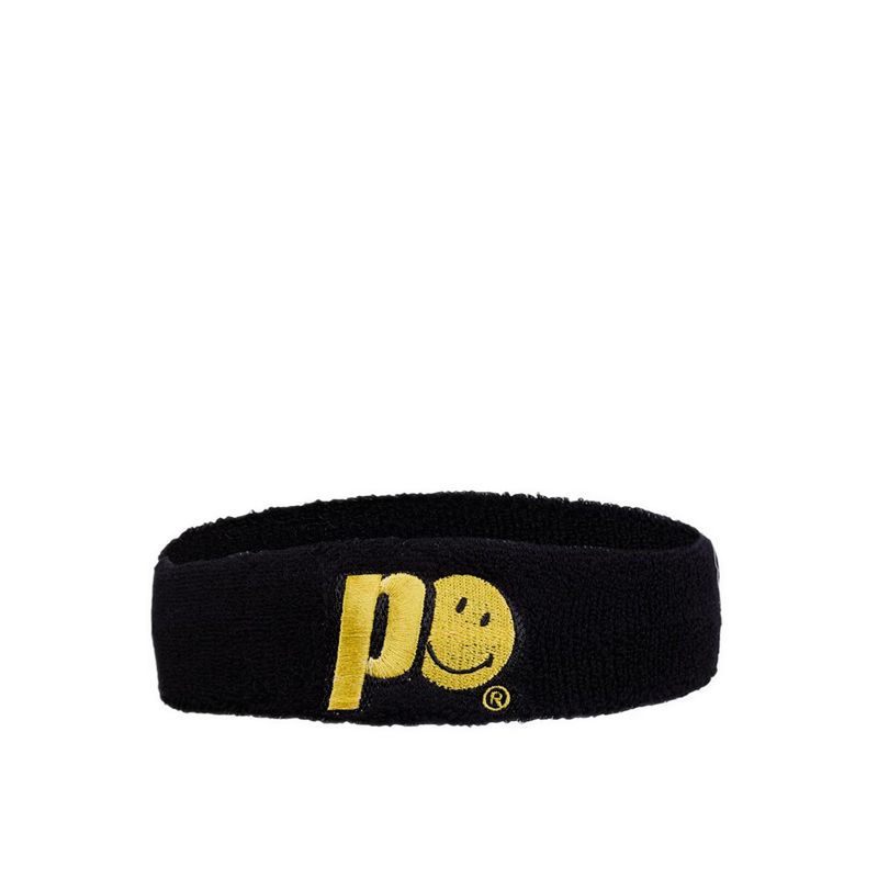 x Smiley Performance Headband - Black/Yellow